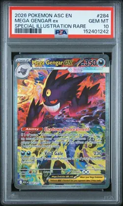 2026 POKEMON ASCENDED HEROES SPECIAL ILLUSTRATION RARE MEGA GENGAR EX PSA 10 - Image 1