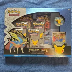 Pokemon TCG Celebrations Deluxe Pin Collection Box Pikachu Zacian - Image 2