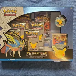 Pokemon TCG Celebrations Deluxe Pin Collection Box Pikachu Zacian - Image 3