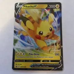 Pokemon TCG Pikachu V SWSH285 Black Star Promo FULL ART LP - Image 1