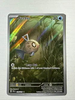 Pokemon Feebas 198/191 Sv08: Surging Sparks Illustration Rare Holo - Image 1