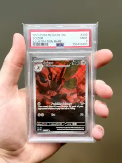 2023 POKEMON OBF EN-OBSIDIAN FLAMES ILLUSTRATION RARE #205 SCIZOR PSA 9 - Image 1