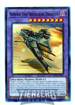 Yugioh Sprind the Irondash Dragon SDAZ-EN045 Common AMERICAN PRINT 1st Edition - Image 1