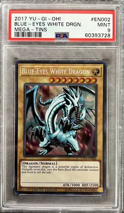 Yugioh Blue-Eyes White Dragon CT14-EN002 Secret Rare Promo - PSA 9 MINT - Image 1