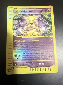 Pokemon Alakazam TCG Expedition Base Set 33/165 LP Raw English Pokemon Card - Image 1