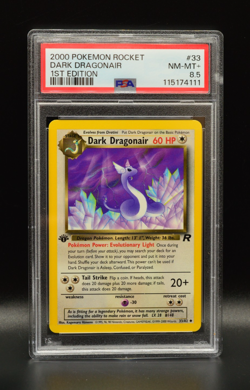 Dark Dragonair 1st Edition Team Rocket Pokemon Card 33/82 PSA 8.5 Newly Graded - Image 1