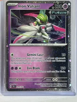 Iron Valiant 079/162 Cosmo Holo Promo TEF Temporal Forces Pokemon Card NM - Image 1