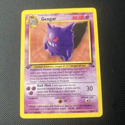 Gengar 20/62 1st Edition Non Holo Rare Fossil Set Pokemon Card WOTC Vintage NM - Image 1