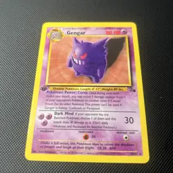 Gengar 20/62 1st Edition Non Holo Rare Fossil Set Pokemon Card WOTC Vintage NM - Image 2