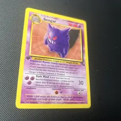 Gengar 20/62 1st Edition Non Holo Rare Fossil Set Pokemon Card WOTC Vintage NM - Image 4
