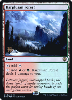 Karplusan Forest (Prerelease) FOIL Dominaria United NM Land Rare CARD ABUGames - Image 1
