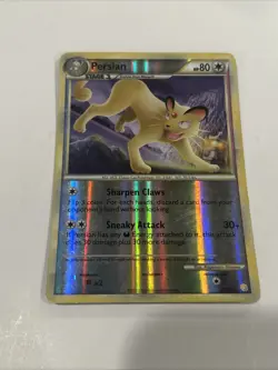 Pokemon TCG Persian 27/123 HeartGold & SoulSilver Reverse Holo Pokemon Card - Image 1