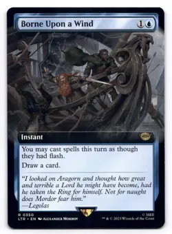 Borne Upon a Wind NM Extended Art Lord of the Rings 0350 MTG Regular - Image 1