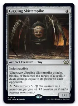 Giggling Skitterspike NM Commander: Duskmourn: House of Horror 0039 MTG Regular - Image 1