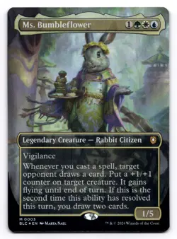 Ms. Bumbleflower Borderless NM Commander: Bloomburrow 3 MTG Foil - Image 1