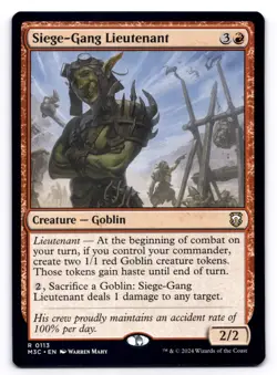 Siege-Gang Lieutenant NM Commander: Modern Horizons 3 0113 MTG Regular - Image 1