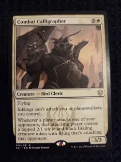 Wizards Combat Calligrapher C21 Rare White Flying 014/081 3/3 - Image 1