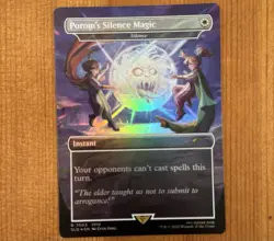 Porom’s Silence Magic, R 7003, NM Foil, MTG Final Fantasy Secret Lair Grimoire - Image 1
