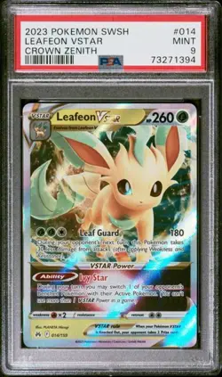 Pokemon TCG Leafeon VSTAR Crown Zenith 014/159 Holo Ultra Rare PSA 9 Mint - Image 2