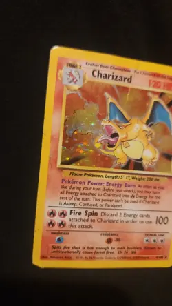 Pokemon TCG Charizard Base Set Holo Unlimited Rare Card 4/102 ALTERED - Image 2