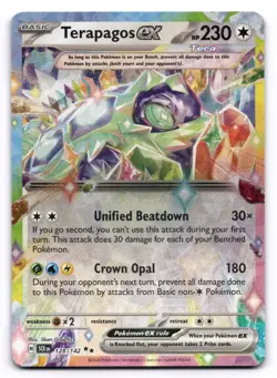 Terapagos ex NM 128/142 Stellar Crown Pokemon TCG Holo - Image 1