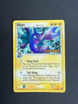 Pokemon Gligar δ ex Dragon Frontiers 16/101 Rare Reverse Holo Stamped - NM- - Image 1