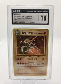Kabutops Mystery of the Fossils 141 Holo Rare CGC 10 Pokemon TCG 1997 - Image 1