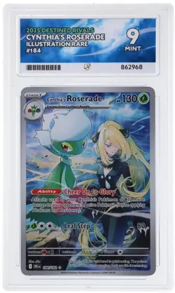 Pokemon TCG: Cynthia's Roserade - Destined Rivals 184/182 IR - Graded Ace 9 Mint - Image 3
