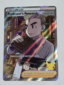 Pokemon TCG Professor's Research (Full Art) 024/025 Celebrations Holo - Image 1