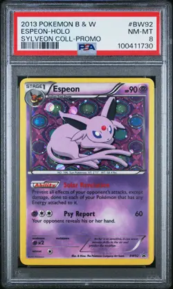 2013 POKEMON BLACK STAR PROMO ESPEON #BW92 HOLO FOIL PSA 8 NM #100411730 - Image 1
