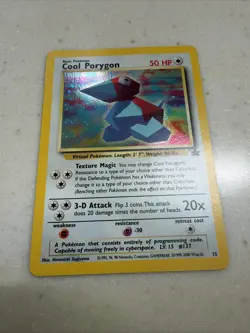 Pokemon TCG Cool Porygon Wotc Promo 15 Holo Promo 2000 50 HP LP/MP - Image 4