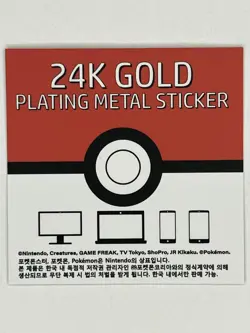 Charizard 24k Gold Plated Sticker Korean Striking Candy Pokemon - Image 2