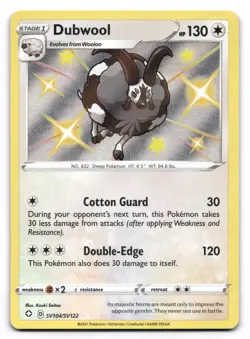 Dubwool NM Shining Fates: Shiny Vault SV104/SV122 Pokemon TCG Holo - Image 1