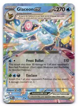 Glaceon ex NM 026/131 Prismatic Evolutions Pokemon TCG Holo - Image 1