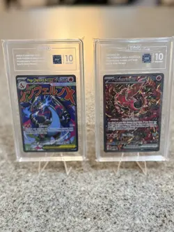 2025 Pokemon UPC Mega Charizard X ex & Oricorio ex TAG 10 graded in sequential - Image 1