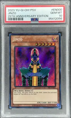 2023 Yu-Gi-Oh! Jinzo 25th Anniversary Secret Rare #PSV-EN000 (PSA 10) - Image 1