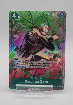 One Piece TCG OP-15/EB04 Roronoa Zoro OP13–037 Treasure Rare - Image 1