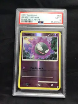 Pokemon Cards: Diamond and Pearl Reverse Holo: Gastly 82/130 PSA 9 - Image 1