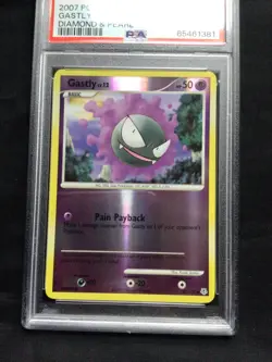 Pokemon Cards: Diamond and Pearl Reverse Holo: Gastly 82/130 PSA 9 - Image 2