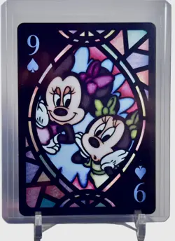 Millie & Melodie 2021 Tenyo Disney Stained Glass Playing Card W/Top Loader - Image 1