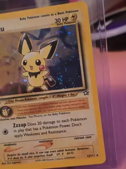 Pichu 12/111 Neo Genesis Holo Rare 1st Edition Pokemon TCG Card - Image 3