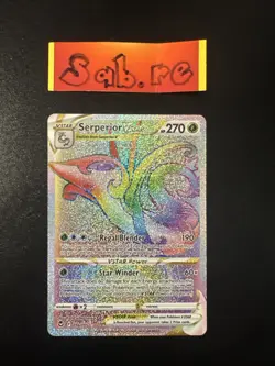 MINT Condition Serperior VSTAR Hyper Rare SWSH Silver Tempest 196/195 Pokemon - Image 1