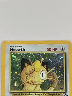 Meowth 10 Holo WOTC Game Boy Stamped Promo 2000 Vintage Pokemon TCG *DMG* - Image 2