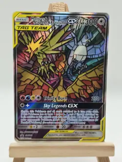 Pokemon card Moltres & Zapdos & Articuno GX SM210 GX sm Holo black star - Image 1