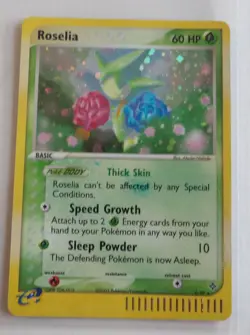 Roselia ⭐ 9/97 Rare Dragon EX Holo swirl Pokemon - Image 5