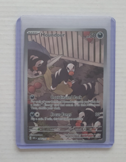 Pokemon TCG Obsidian Flame - Houndour 204/197 Illustration Rare Holo (2023) NM - Image 3