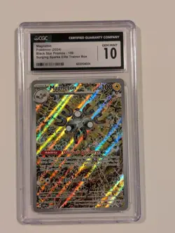 Pokemon TCG CGC GEM MINT 10 Magneton SVP 159 Black Star Promo Surging Sparks - Image 1