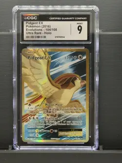 2016 Pokemon Pidgeot EX 104/108 CGC 9 (Evolutions) - Image 1