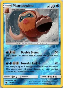 Pokemon Crimson Invasion Mamoswine Reverse Holo 21/111 - Image 1