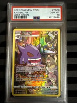 2022 POKEMON SWORD & SHIELD LOST ORIGIN #TG06 FULL ART/GENGAR PSA 10 - Image 1